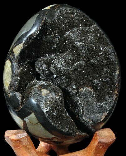 Septarian Dragon Egg Geode - Crystal Filled #40902